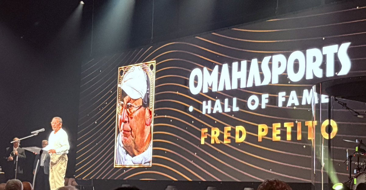 AaronBearinger's tweet photo. A great night celebrating legendary @MillardNorthFB coach Fred Petito.  He was inducted into the Omaha Sports Commission Hall of Fame. @MNHSActivities @MillardNorthHS https://t.co/pDUpfdPBFt