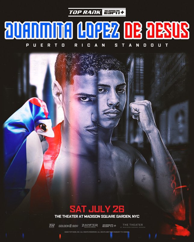 Time to shine 🥷🏼🗽 July 26 the theater at madison square garden

#teamjuanmita #turaboheights