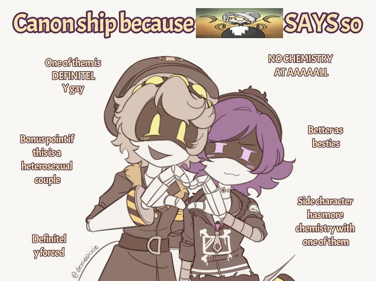 my beige flag is that i will jump at the chance to make fun of my favorite ship. i hate them

#murderdrones #nuzi