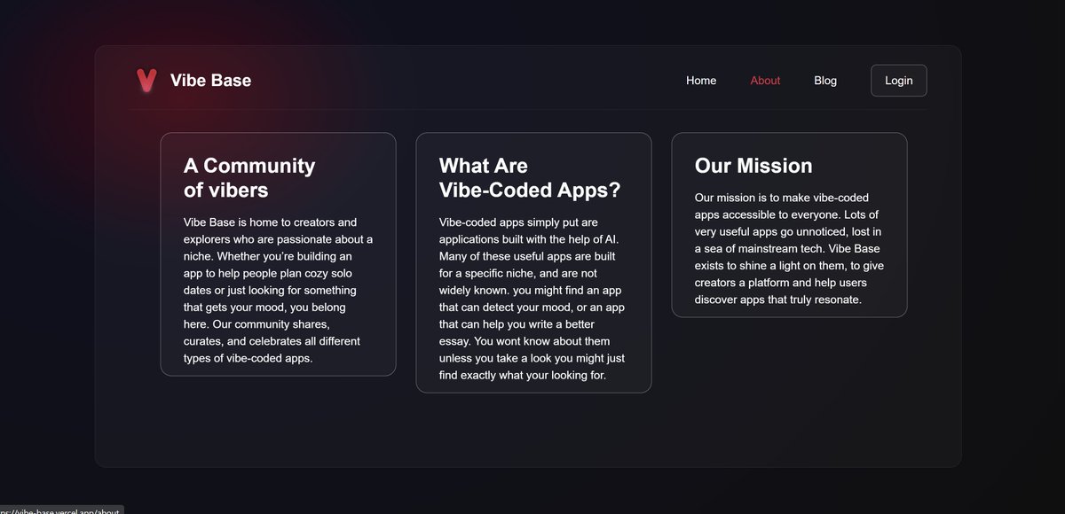 shmovin913's tweet photo. check out vibe base a platform to find vibe coded apps https://t.co/7R8cCEwami