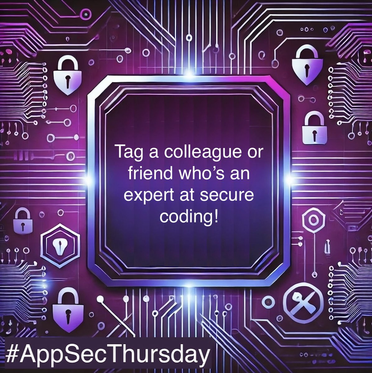 shehackspurple's tweet photo. Tag a colleague or friend who’s an expert at securing coding! They are AWESOME and should be celebrated.
#AppSecThursday #TalkAppSecToMe https://t.co/30cLKXqlEr