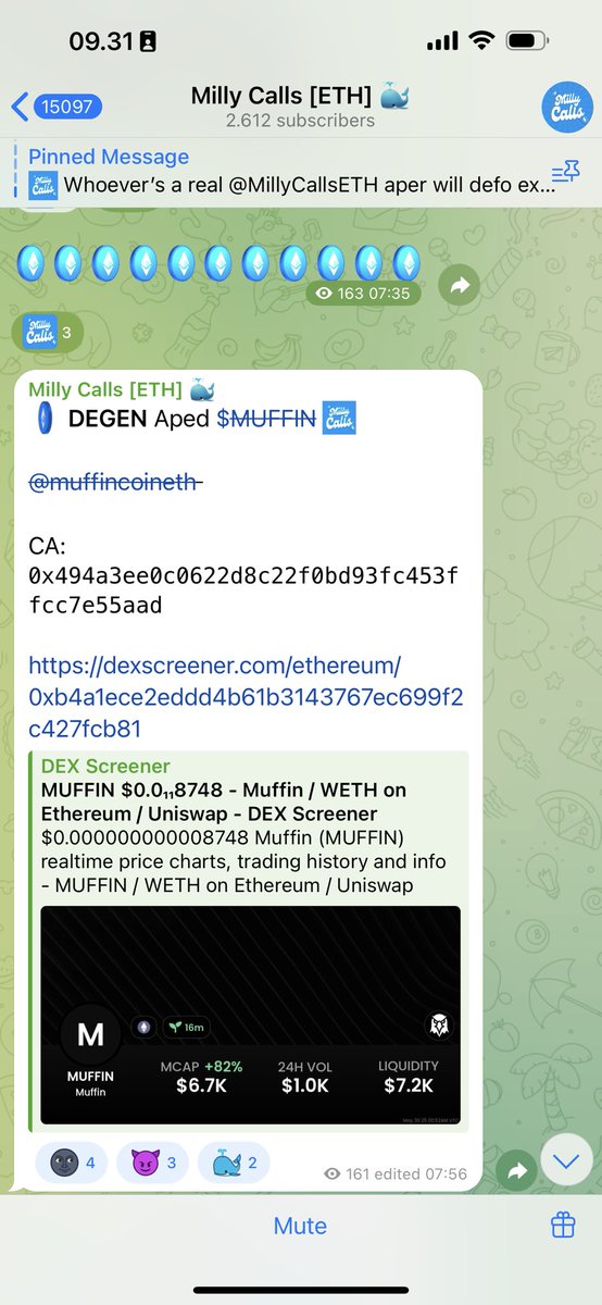 BasedBigG's tweet image. Be careful with @thesirwhale launch. He and his team just rugged muffin coin after their prev touched 1.8m yesterday (beckos). Their insider will buy early and dump on you. Every launch pattern are same, 99% buy tax at launch and instant dump when they decide to not pushing again