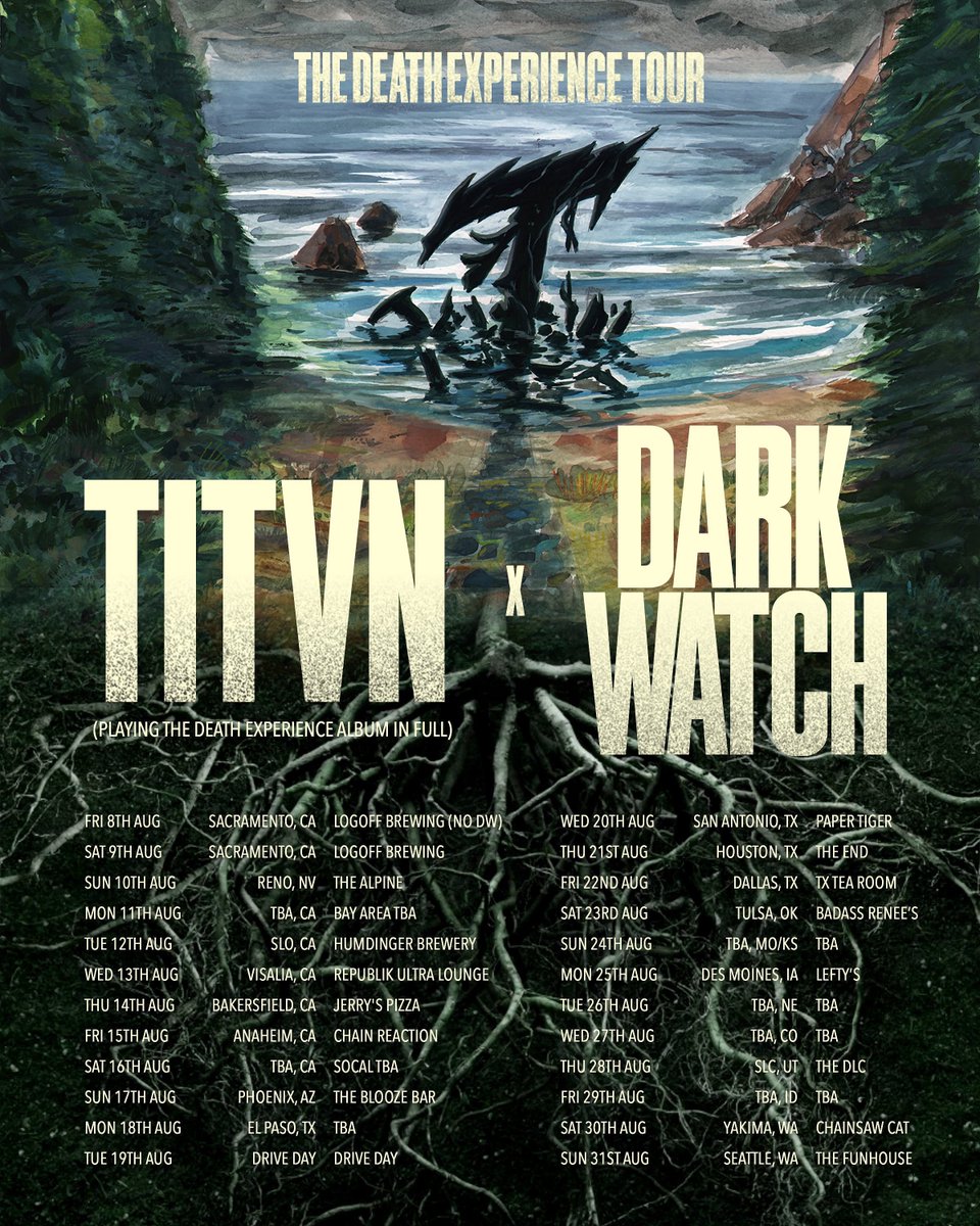🚨Tour Announcement🚨

@titvnband x @darkwatchband 
“The Death Experience” Tour

#tour #metalband #titvn #titvnband #darkwatch #darkwatchband #metalcore #deathcore #thedeathexperience #albumtour #newalbumrelease #summer #summertour