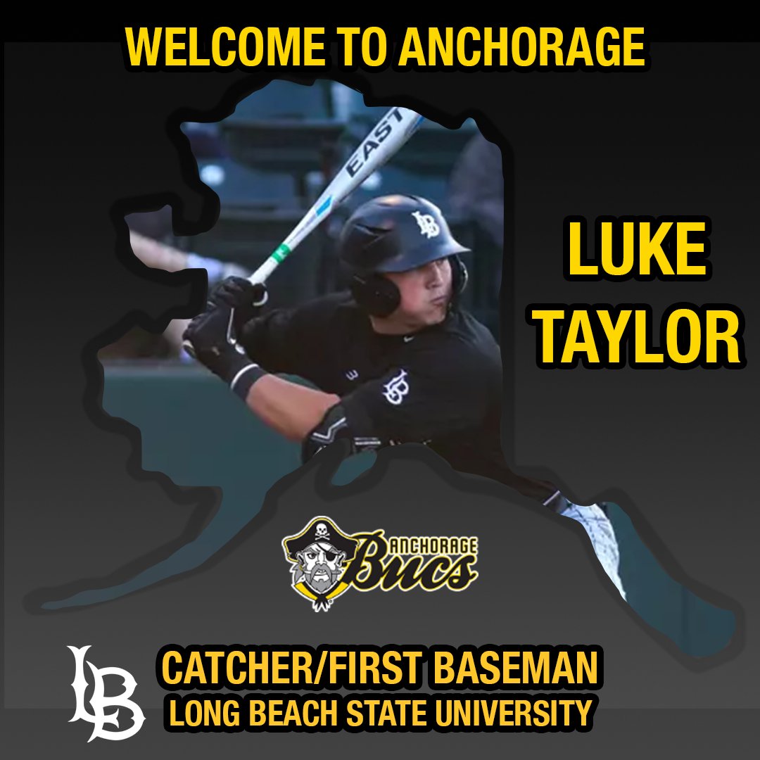 Anchorage Bucs (@anchoragebucs) on Twitter photo Welcome to <a href="/lukelttaylor4/">Luke (LT) Taylor</a>, a catcher and first baseman out of <a href="/LBDirtbags/">LBSU Dirtbags</a>. Taylor had 16 hits and made 21 starts as a freshman this spring. Welcome to <a href="/lukelttaylor4/">Luke (LT) Taylor</a>, a catcher and first baseman out of <a href="/LBDirtbags/">LBSU Dirtbags</a>. Taylor had 16 hits and made 21 starts as a freshman this spring.