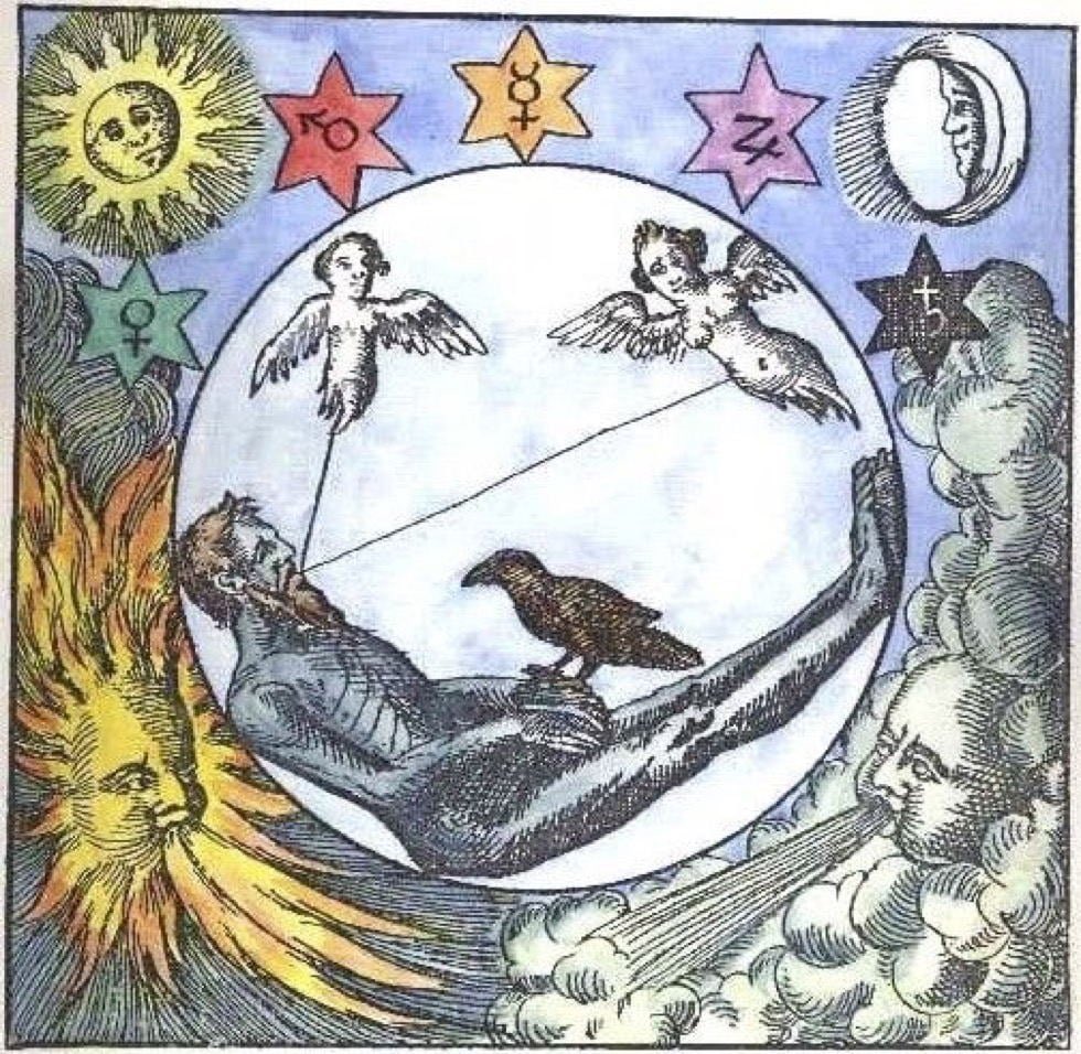 SmaragdinaVisio's tweet image. NIGREDO

“The [alchemical] operations must be dark and are called in alchemical language: mortificatio, putrefactio, calcinatio, iteratio, etc. That is, the modus operandi is slow, repetitive, difficult, desiccating, severe, astringent, effortful, coagulating and/or pulverizing.…