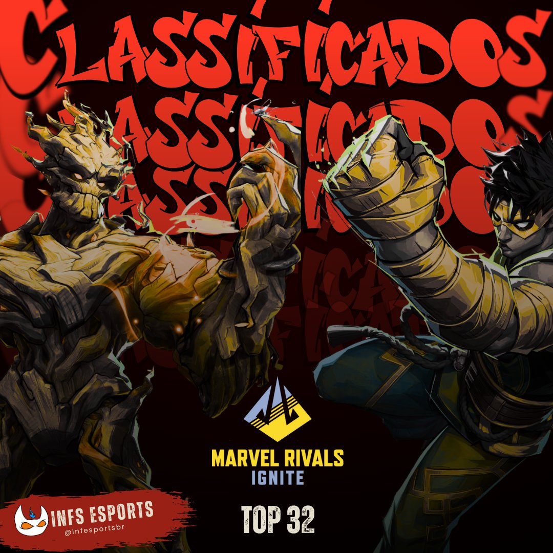 Garantimos o top 32 Américas no IGNITE novamente! 
Classificados para proxima fase 🫡🔥
Buscando constante evolução, para representarmos o cenário.

#DiaDeINFs #MarvelRivalsIgnite #MarvelRivals #INFsEsports