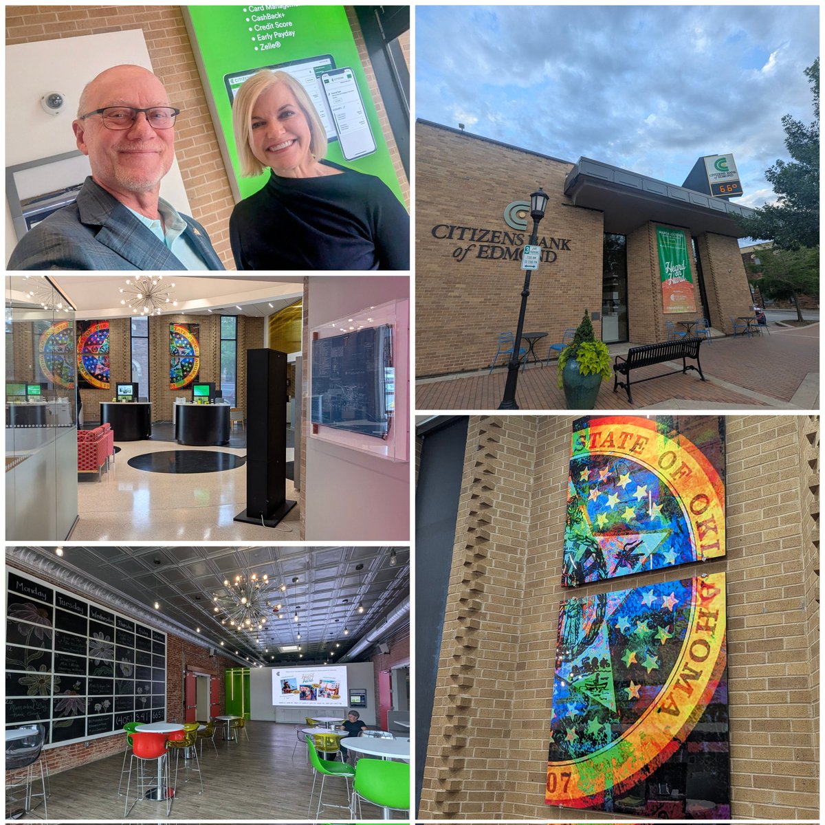 Charles E. Potts (@charlesepotts) on Twitter photo Thank you <a href="/JillCastilla/">Jill Castilla</a> <a href="/joshpapeok/">Josh Pape 🇺🇸</a> for the warm hospitality 💕 and chance to visit the magical space you've created for <a href="/CitizensEdmond/">Citizens Bank</a> <a href="/bankonroger/">ROGER Bank</a> and the communities you're serving.
#Innovation isn't always about technology and is sometimes as simple as reimagining how to Thank you <a href="/JillCastilla/">Jill Castilla</a> <a href="/joshpapeok/">Josh Pape 🇺🇸</a> for the warm hospitality 💕 and chance to visit the magical space you've created for <a href="/CitizensEdmond/">Citizens Bank</a> <a href="/bankonroger/">ROGER Bank</a> and the communities you're serving.
#Innovation isn't always about technology and is sometimes as simple as reimagining how to