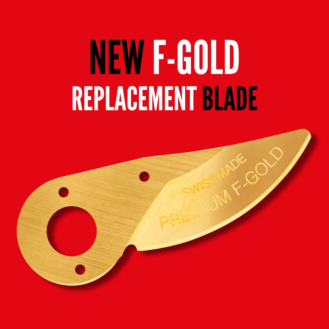 The #FGOLD isn't just any blade – it ensures unparalleled precision and durability, designed for professionals performance. The patent pending F-GOLD innovation guarantees a consistently clean cut, promoting optimal plant health and making your pruning tasks easier. #SpareParts