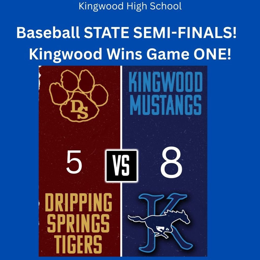 Kingwood Baseball wins game ONE!