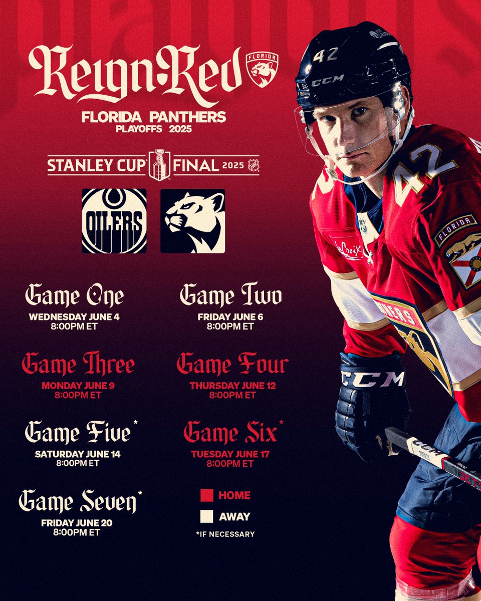 The Stanley Cup Final is set.

See you soon!