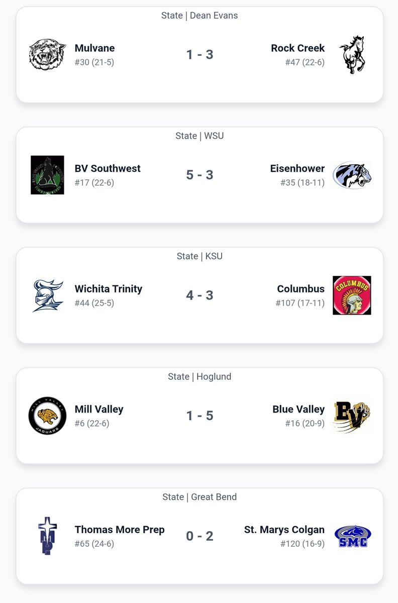 State Game 4 finals.  The semis are set.