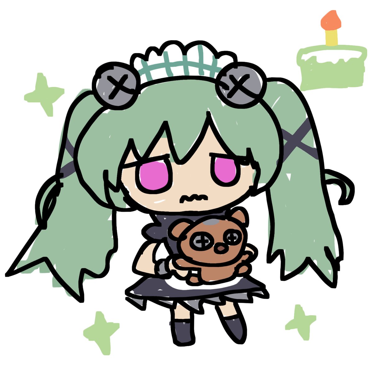カリンちゃん、お誕生日おめでとうございます！大丈夫、リナさんが作ったケーキじゃないので、安心して食べていいですよ～ンナ！

#ゼンゼロ #カリン