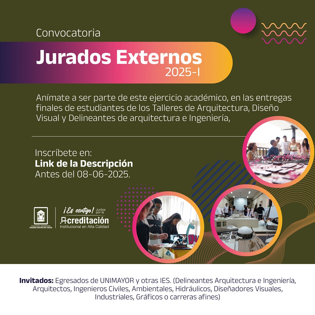 🏗️🎨 Este es tu momento para ser Jurado Externo en las entregas finales 2025-I de nuestros talentosos estudiantes de los Talleres de Arquitectura, Diseño Visual y Delineantes de Arquitectura e Ingeniería. 💡👩‍🏫👨‍🏫 🔗 Inscríbete aquí: acortar.link/PfKHCu