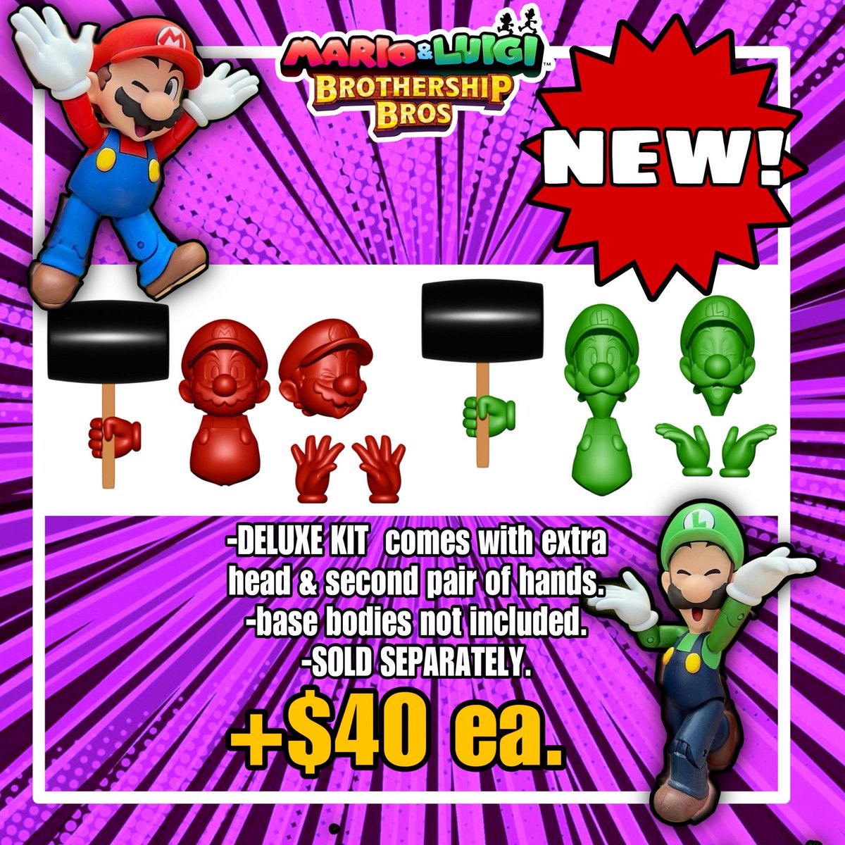 CUSTOM ORDERS OPEN ON SATURDAY AT 12PM EST! 
Made to order 3D printed kits! 
When the sale goes live, you can dm me on Instagram @escrubby_print_shop to try and get a slot. If you manage to get one, you can order as much as you want! The prices are in my price sheet below!