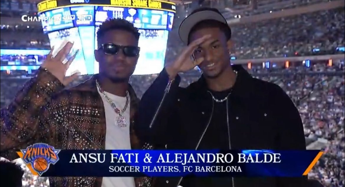 culebalde's tweet photo. Balde and Fati at MSG 🔥🔥 https://t.co/7tqKvgvpmO