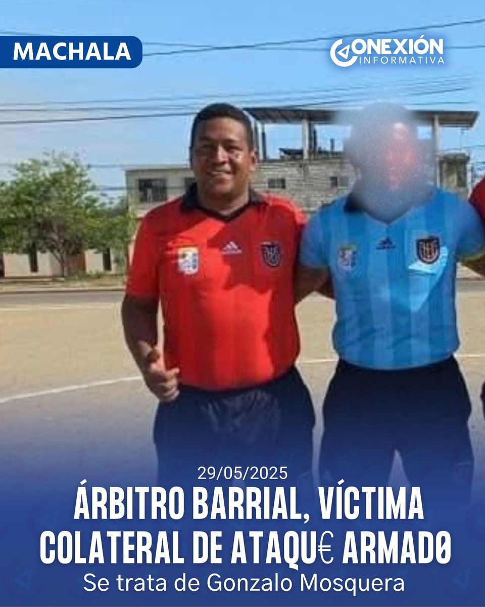 Dos personas as€sinadas y uno herido fue el saldo de un violento at@qu€ arm@d0 registrado la noche de este jueves en el barrio Martha Bucaram, en Machala. Allí, perdió la vida Gonzalo Mosquera, reconocido árbitro barrial y víctima colateral del ataque. conexioninformativaec.com/42156-2/