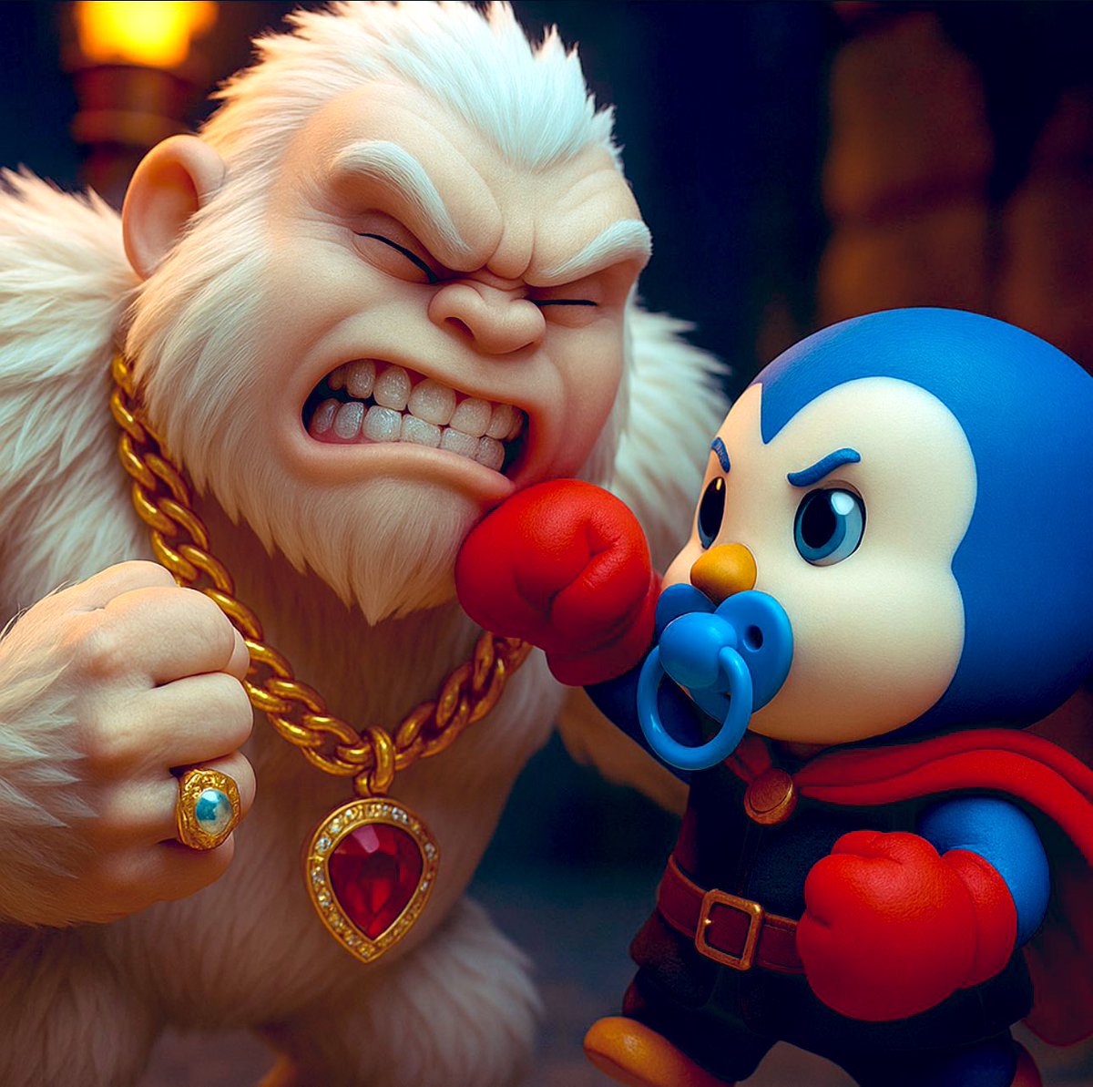 A WAR IS BREWING…

Lines will be drawn. ⚔️

Will you be a <a href="/FrostyApeYeti/">Frosty Ape Yeti Club</a>?
Or will you be a <a href="/FrenGuin/">FrenGuins</a>? 🤔

Choose which squad you roll with
by following either account above! ☝️