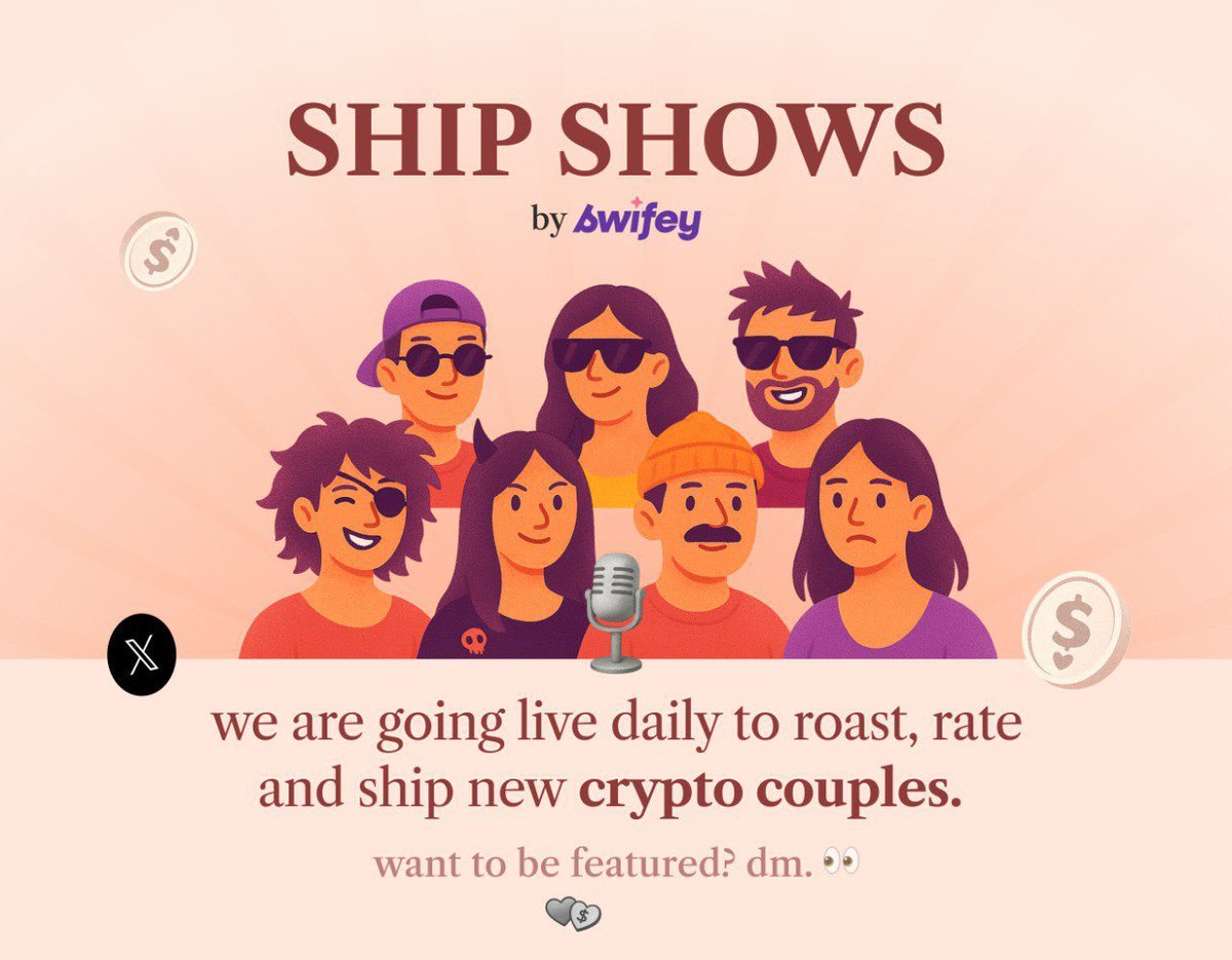 ajeyakumara07's tweet photo. Tweet 3/4: The Unique Offer (Couple Shows &amp; Reward)

Level up!  Swifey's launching Crypto Couple Shows! 🔥Watch REAL matches from the app spill the tea ☕ on:

Dating in DeFi

Building a relationship DAO
Finding love in a bear market 🐻➡️👀#CoupleGoals #CryptoShows #Web3Events https://t.co/rxjG1deqat