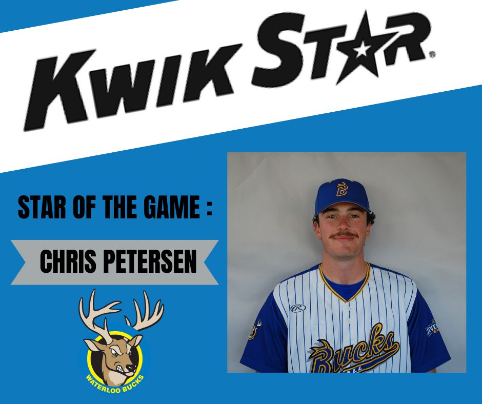 Mound. Mastered. Chris Petersen dealt heat tonight and owned the zone- your Kwik Star of the Game! Buy your tickets for next week's games and catch him in action!

waterloo-bucks.nwltickets.com/SingleGame/Tic…