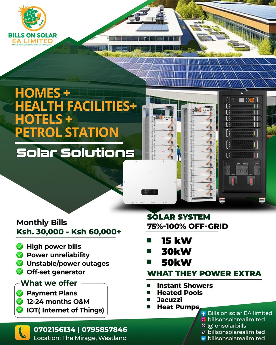 onsolarbills's tweet photo. and servant quarters where power is needed.

At least from the back of our selling is that we are generating power to save lives in South Sudan.

Contact to reserve orders.
0795857846

#backup #GoGreen #SustainableEnergy #southsudan #southsudantiktokers🇸🇸 #billsonsolar #solar https://t.co/i8epDIioie