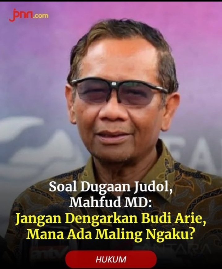 SETUJU SAMA PROF MAHFUD, MANA ADA MALING NGAKU..!!!
