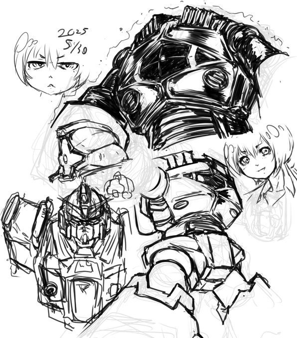 今日のらくがきシリーズ。8日目。うろ覚えシリーズ。 実はゾゴックって…造形的にポーズ付けて描くのめっちゃむずい…?