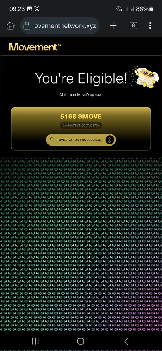 #MoveDrop 
Gmove wassa wassa finally movedrop is back and im received my rewards from movement , this really great , Move to The moon 
@movementlabsxyz