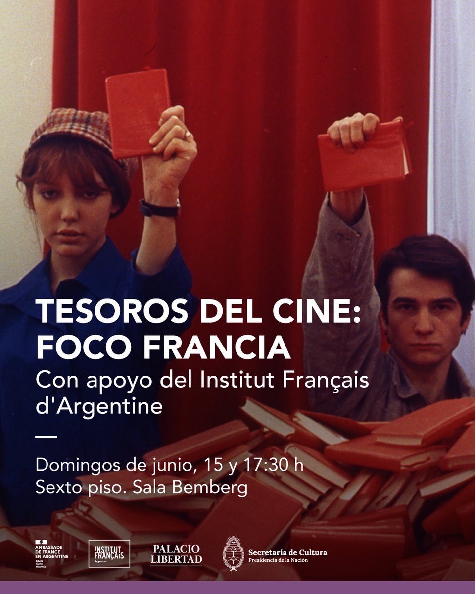 🎥🇫🇷 En junio, con apoyo del Institut français d’Argentine, proyectamos cinco obras maestras del cine francés. 

☛ Encontrá la programación en palaciolibertad.gob.ar/events/tesoros…