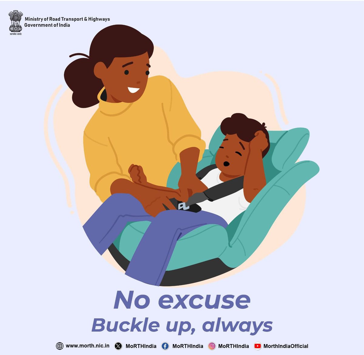 Your seatbelt is more than just a strap; it's the line between a close call and a disaster #SadakSurakshaJeevanRaksha #RoadSafety