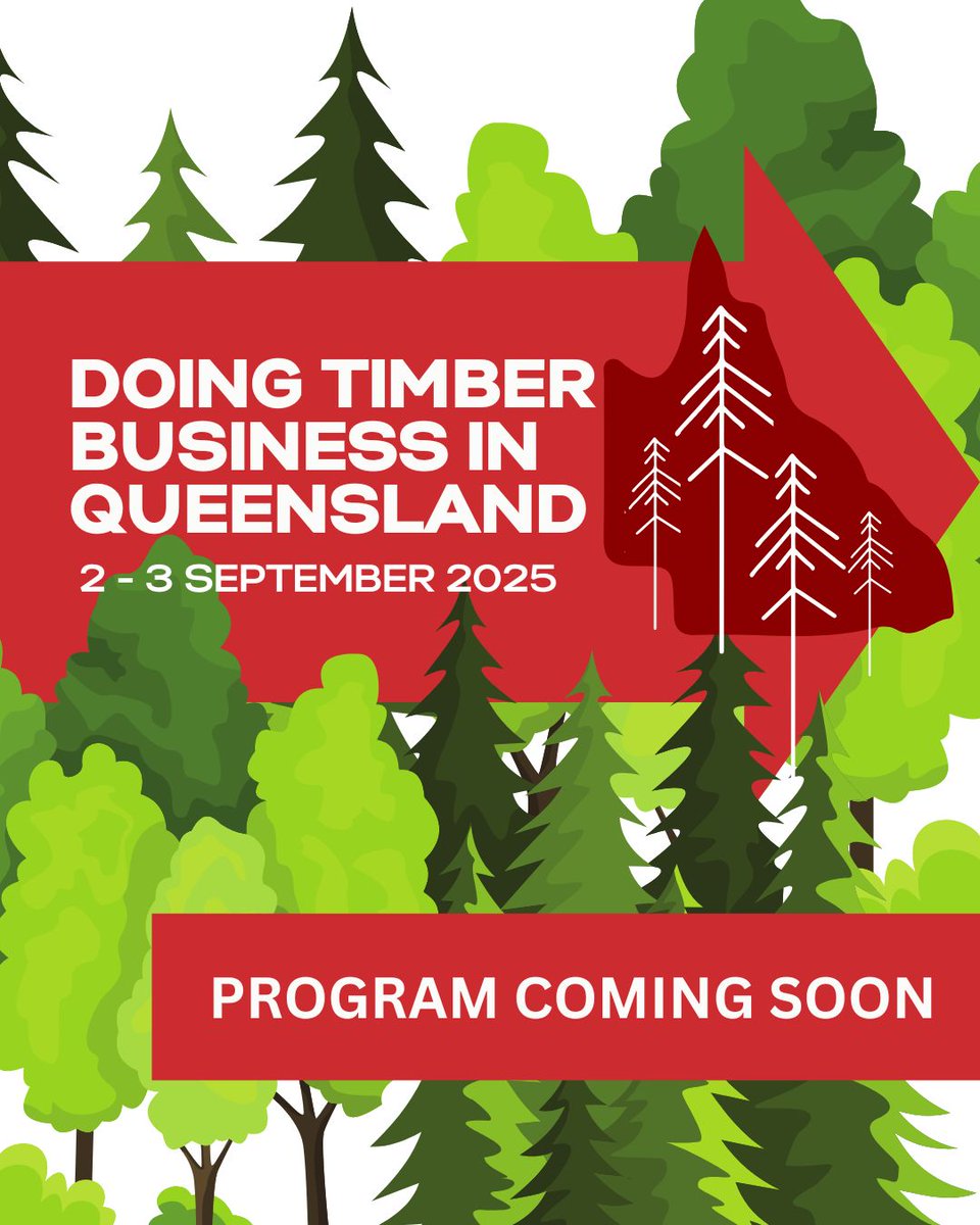 We're busy developing the program for the upcoming Doing Timber Business in Queensland biennial symposium. Put your name on the list for early access to event tickets and more! timberqueensland.com.au/event-details/…