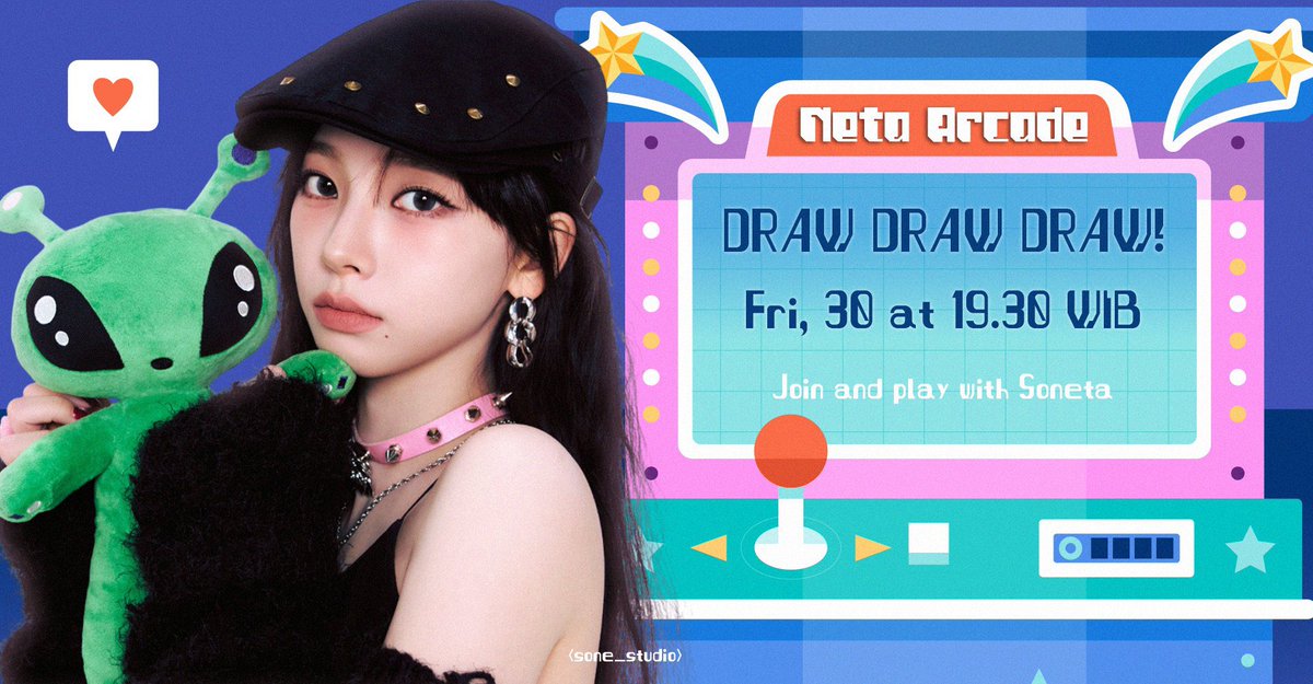 𝙎𝙩𝙚𝙥 𝙞𝙣𝙩𝙤 𝙩𝙝𝙚 𝙖𝙧𝙘𝙖𝙙𝙚 𝙬𝙞𝙩𝙝 𝙢𝙚—𝙬𝙝𝙚𝙧𝙚 𝙚𝙫𝙚𝙧𝙮 𝙩𝙤𝙠𝙚𝙣 𝙗𝙪𝙮𝙨 𝙖 𝙗𝙪𝙧𝙨𝙩 𝙤𝙛 𝙛𝙪𝙣.

👤 : Play with Soneta
📆 : Friday, 30/05/2025
🕖 : 19:45 WIB
🎮 : DRAW DRAW DRAW
🖇️ : tiny.cc/NetaArcade

Semua boleh ikut, yuk join?