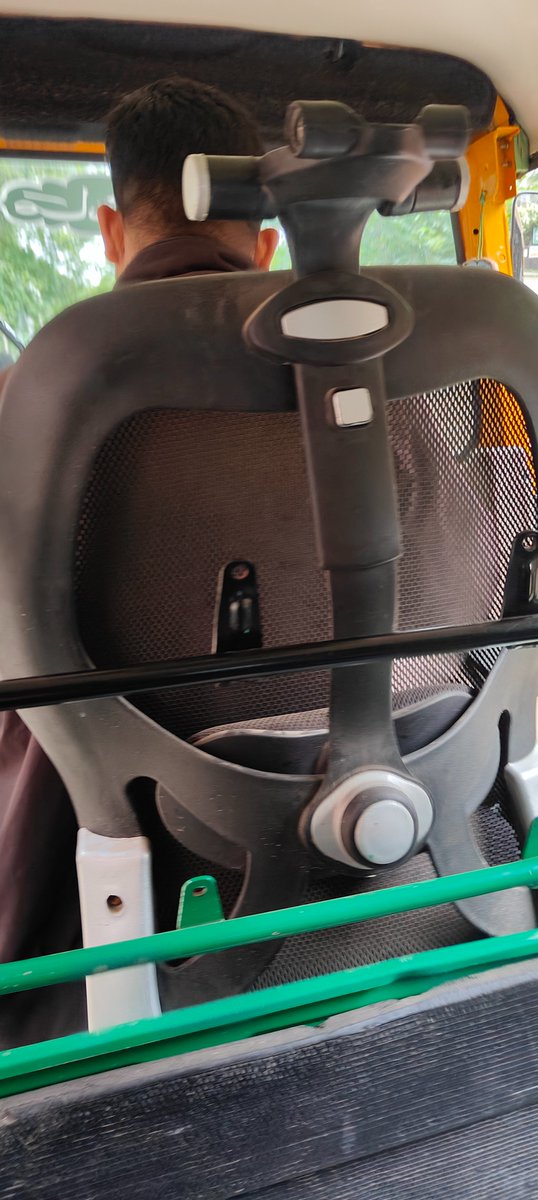 My auto driver today is serious about ergonomics. 

<a href="/peakbengaluru/">Peak Bengaluru</a>