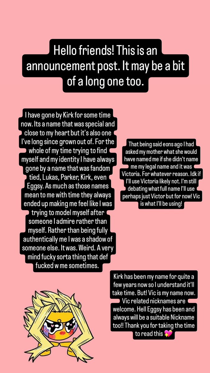 Posting this here because it's a lot of words and Twitter doesn't like words but 💖 thank yall