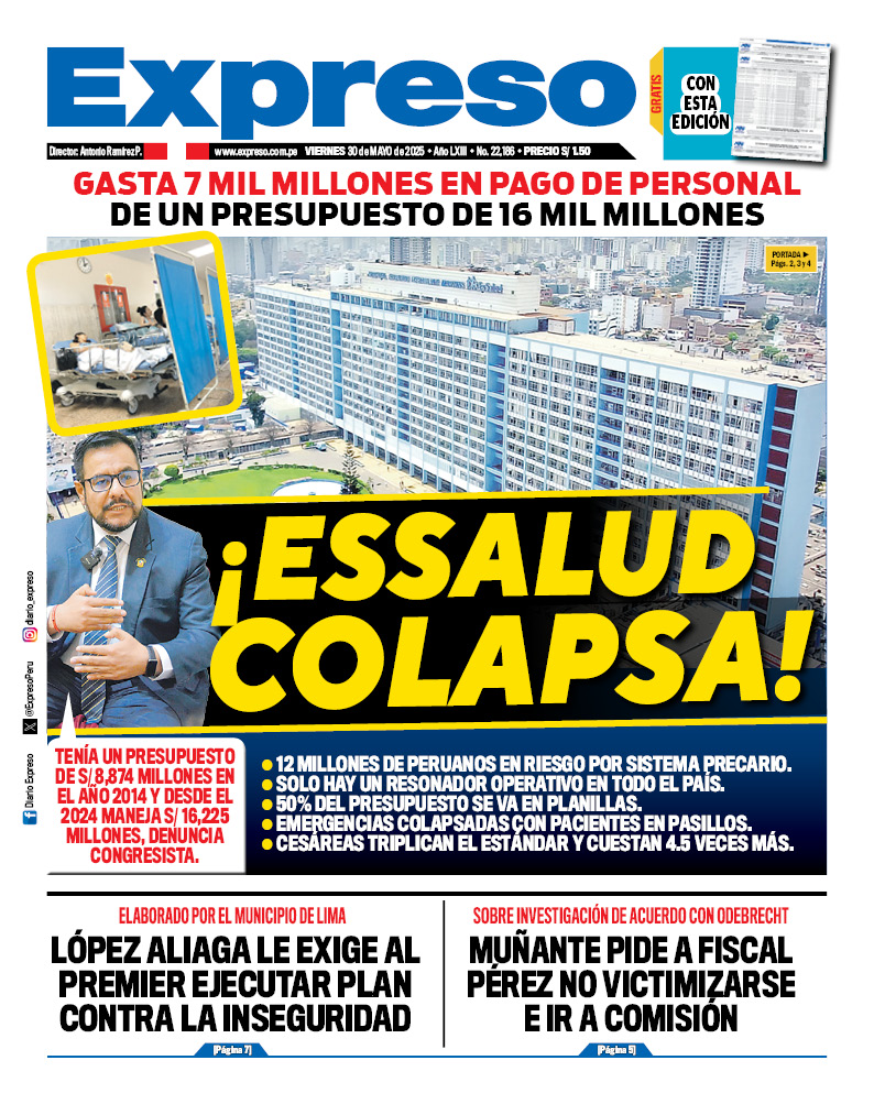 🗞 ¡Aquí la portada del Diario Expreso para este viernes 30 de mayo de 2025!

📲 Visita nuestra web: expreso.com.pe
