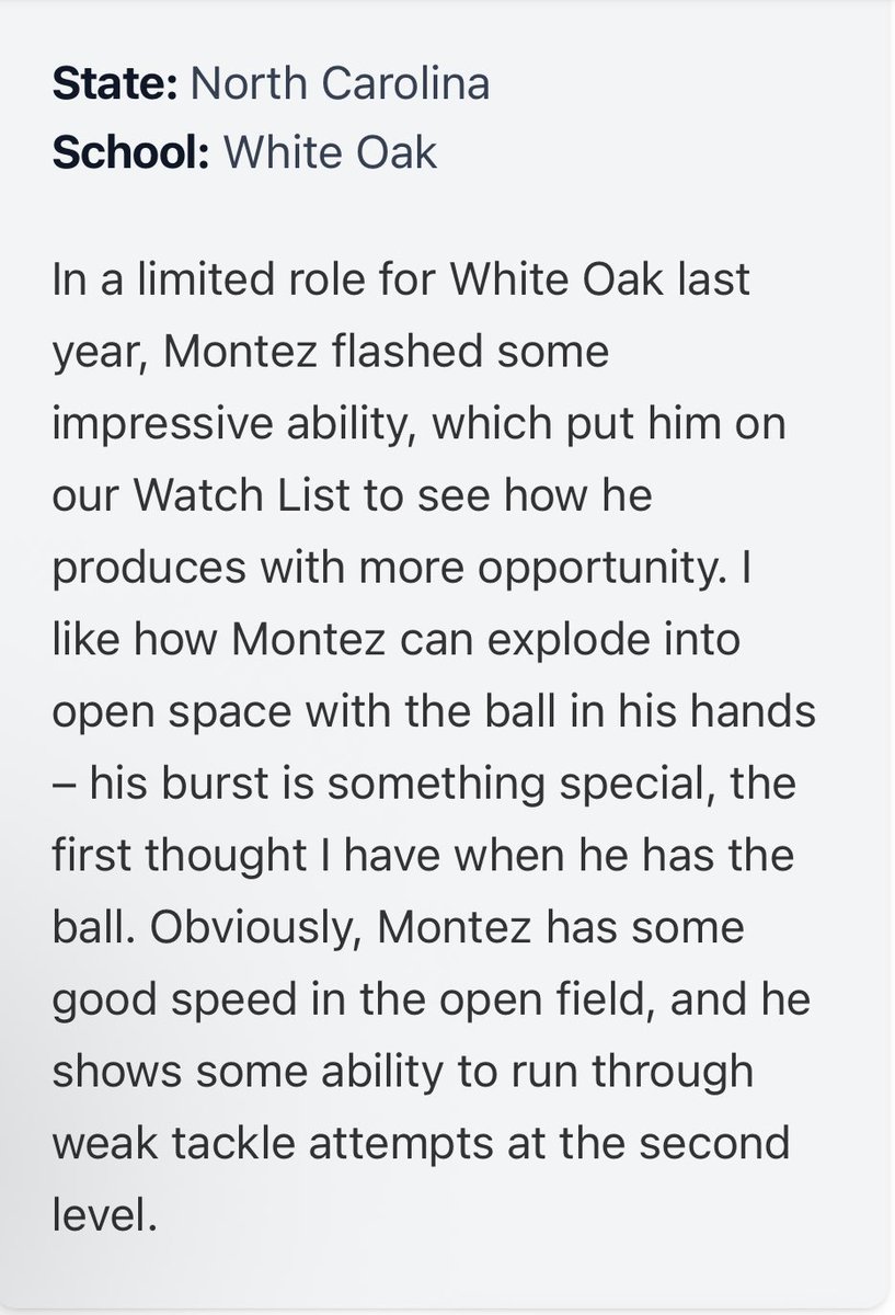 I appreciate the recognition from <a href="/pepman704/">Matt Morrow</a> on <a href="/PrepRedzoneNC/">Prep Redzone North Carolina</a>  ready to work, this is my year!!🤞🏾 <a href="/CoachBrown910/">Orpheus Brown</a> <a href="/jbyrd0625/">Jonathan Byrd</a> <a href="/WhiteOakFB/">White Oak Football</a>