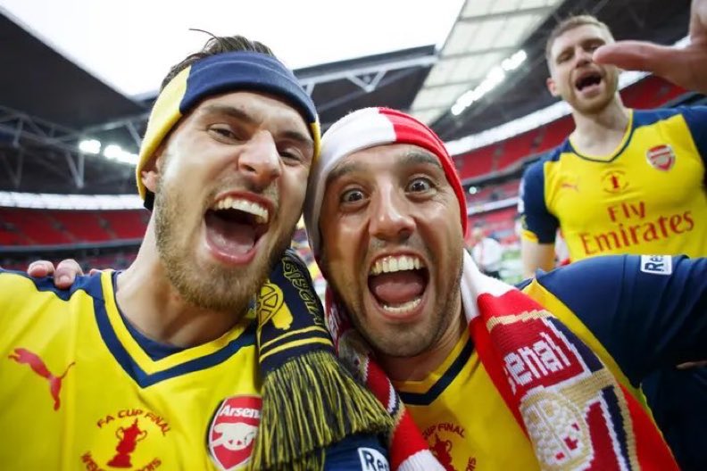 30th May 2015: Rambo and Santi celebrate the FA Cup Final win 🏆

<a href="/aaronramsey/">Aaron Ramsey</a> <a href="/19SCazorla/">Santi Cazorla</a> <a href="/Arsenal/">Arsenal</a>