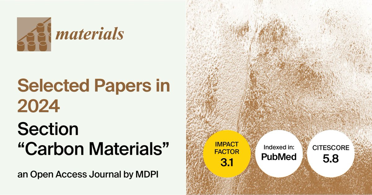 🌟 Discover key carbon materials research from 2024!

🎉 Explore 10 selected papers in Materials’ “#Carbon #Materials” section, covering #supercapacitors, #graphene, #electromagnetic #shielding, and more. Open access, impact factor 3.1.

🎗️ mdpi.com/journal/materi…