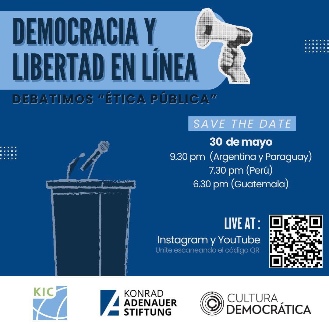 lias502's tweet photo. Es un gusto presentarles “Democracia y Libertad en Línea”📌

El viernes 30 de mayo debatiremos sobre “Ética Pública”⚜️

⬇️ Cordialmente invitados, adjunto el enlace de inscripción. 🌟⬇️

https://t.co/Fyj3QssceZ

@kas_guatemala https://t.co/mKLDUoi17R