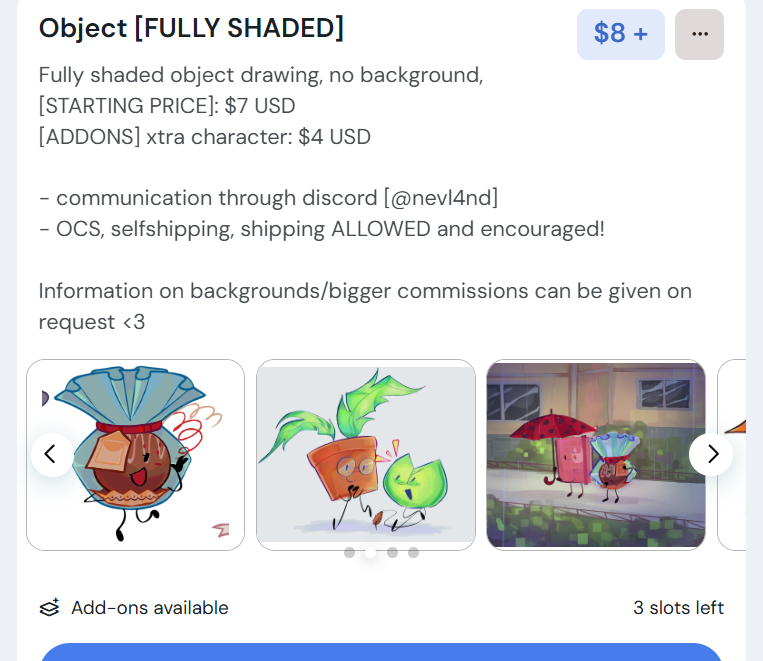 nevl4nd's tweet image. finally got kofi commissions up, YAYYY!!!
It's $8 USD for object drawing, any support is appreciated!
#osc #objectshow #objectoc
ko-fi.com/nevl4nd/commis…