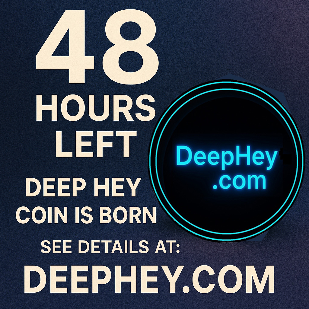 pump_brc20's tweet photo. ⏳ Just 48 hours to go!
The Deep Hey Coin journey begins.
Join the community, be part of the future.
Details: https://t.co/qvcatUejnl
#DeepHey #Crypto #HiddenChat #DeepHeyCoin #BTC https://t.co/wg1zje1ept