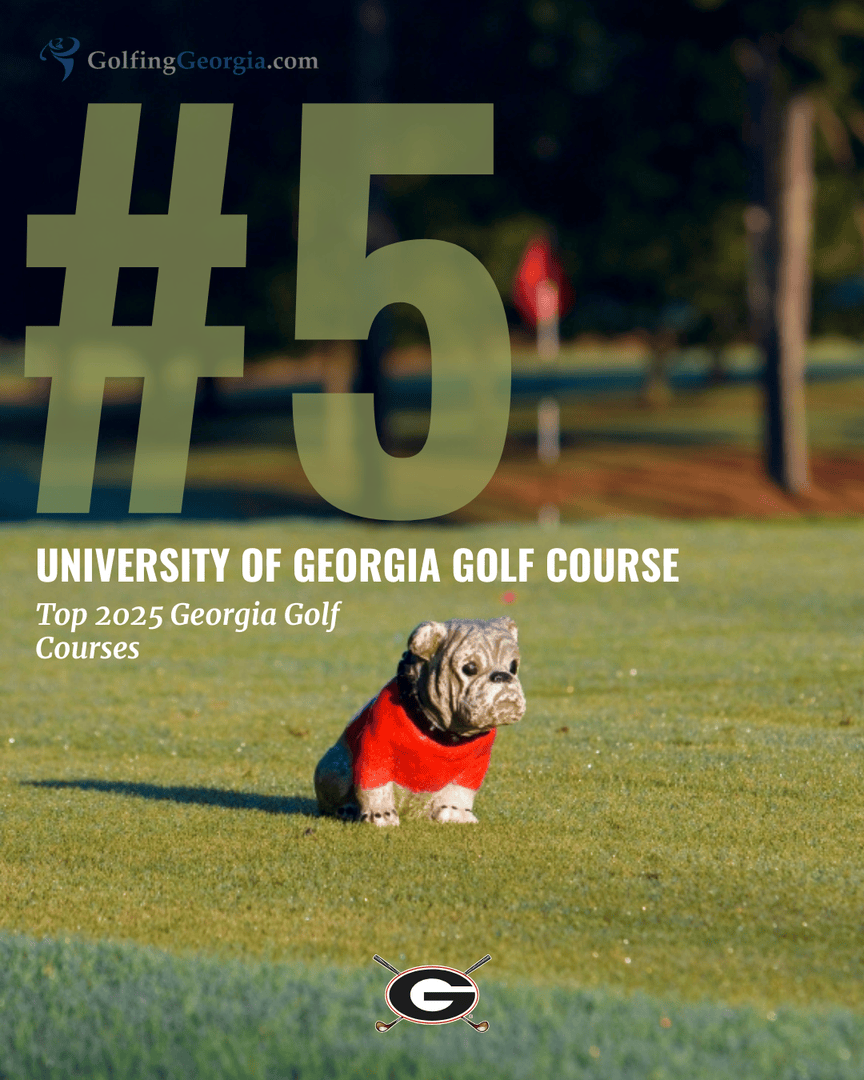 The UGA Golf Course is ranked #5 in Golfing Georgia's Top 2025 Georgia Golf Courses! 🏆 Make a tee time to play one of the top courses in the state by calling the pro shop at (706) 369-5739. ⛳️☀️