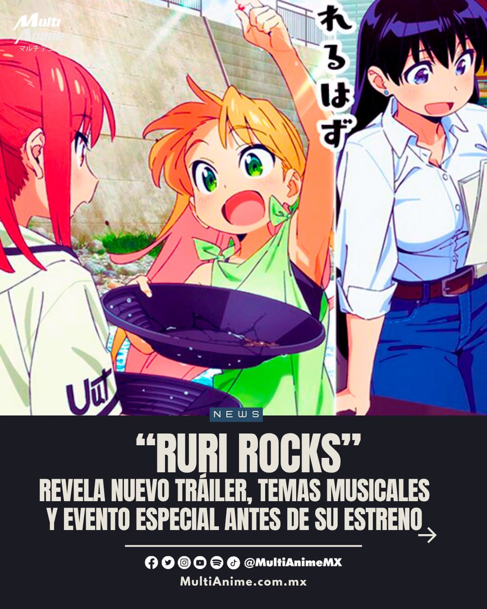 MultiAnimeMX's tweet photo. ¡Brillos, gemas y ciencia! “Ruri Rocks” revela nuevo tráiler, temas musicales y evento especial antes de su estreno | #Anime #RuriRocks #StudioBind - | Más info...>  https://t.co/UR1ojsvgPO https://t.co/7ahoYRrcTK