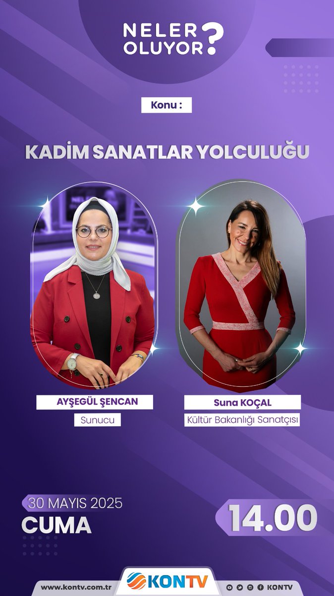 🎬 KON TV (canlı yayın/live)
 📆  30.5.2025
⏰️ 14⁰⁰
📍  Konya 

#kontv #konya #tv #sanat #ebru #minyatür  #sunakocal