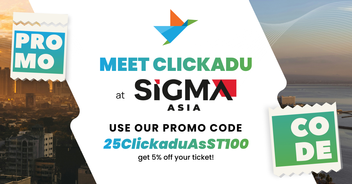 🎟️ Heading to SiGMA Asia 2025 in Manila?

Use code 25ClickaduAsST100 for 5% OFF your ticket!

📅 June 1–4
📍 Booth 2171, Manila
Let’s connect &amp; grow! 🌴

#SiGMAAsia #Clickadu #adtech #affiliatemarketing #conference #promo