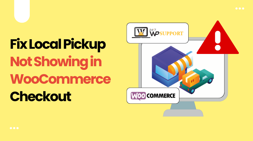 24x7wpsupport's tweet photo. 📷 Local Pickup Not Showing at Checkout in #woocommerce?
If your customers can’t see the Local Pickup option, it might be costing you sales. 
Read: https://t.co/NzWGLoXX9H
#localpickup #woosupport #WordPressFixes #24x7wpsupport #wordpress  #WordPressHelp https://t.co/GX5Ez4sise