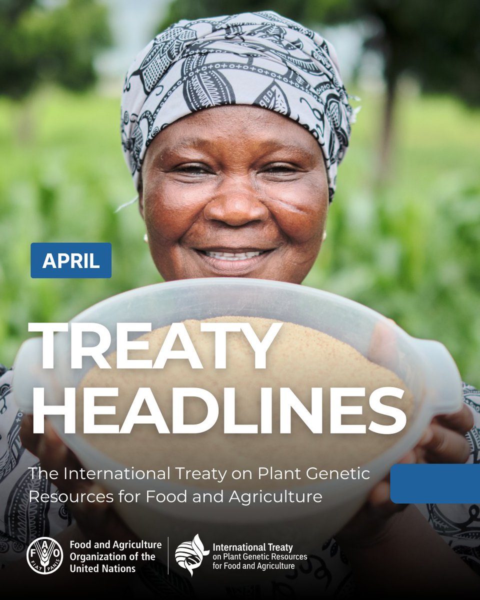 PlantTreaty (@planttreaty) on Twitter photo 📰✨ Stay in the loop with Treaty Headlines!
From global seed stories to Treaty developments, we’ve got your monthly dose of #biodiversity news.
Catch up here ➡️ bit.ly/3HxkA9h
#ItAllStartsWithTheSeed
<a href="/FAOnews/">FAO Newsroom</a> <a href="/CGIAR/">CGIAR</a> @Croptrust <a href="/IFPRI/">IFPRI</a> <a href="/BiovIntCIAT_eng/">Alliance of Bioversity International and CIAT</a> <a href="/SeedFed/">International Seed Federation</a> <a href="/irri/">IRRI 🌾</a> 📰✨ Stay in the loop with Treaty Headlines!
From global seed stories to Treaty developments, we’ve got your monthly dose of #biodiversity news.
Catch up here ➡️ bit.ly/3HxkA9h
#ItAllStartsWithTheSeed
<a href="/FAOnews/">FAO Newsroom</a> <a href="/CGIAR/">CGIAR</a> @Croptrust <a href="/IFPRI/">IFPRI</a> <a href="/BiovIntCIAT_eng/">Alliance of Bioversity International and CIAT</a> <a href="/SeedFed/">International Seed Federation</a> <a href="/irri/">IRRI 🌾</a>
