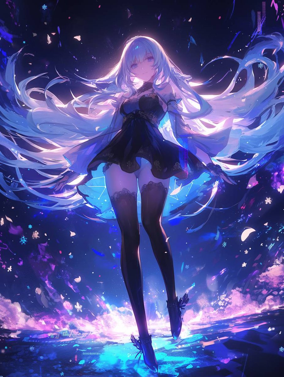 迷いが無い絵 今日の夜の水面上』 #AIart #AIイラスト *無断転載禁止*