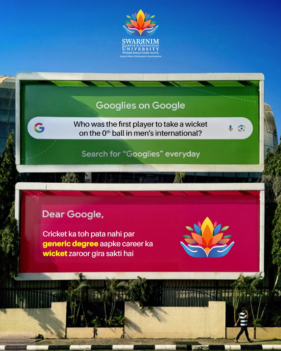 SwarrnimUni's tweet image. Education mein no googlies!!
.
.
.
.
.
#SwarrnimUniversity #NoGoogliesInEducation #CareerClarity #FutureReadyEducation #BeyondGooglies #SmartChoicesSmartCareers #EducationWithPurpose #SwarrnimForSuccess #CareerKaCorrectPitch #SayNoToGenericDegrees