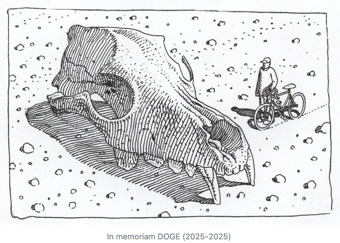 Elon Musk se va de Washington. En la newsletter, intento tomarme en serio las razones por las que entró en la Casa Blanca. Mi conclusión es que ha precipitado todo aquello que pretendía evitar. 

Espero que os guste: de-siria-a-soria.ghost.io/elon-musk-desc…