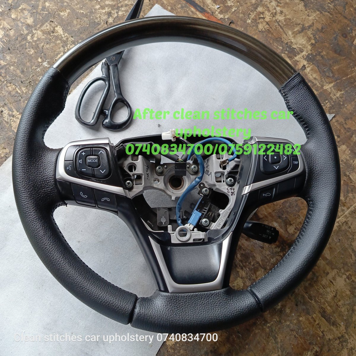 CleanUpholsters's tweet image. Madaraka Day vibes 🇰🇪
Toyota Harrier steering wheel transformed with Grade 3 leather – clean, touchy finish!

Check the before &amp;amp; after. Enjoy your holiday, fam! ✨

#MadarakaDay #CleanStitches #ToyotaHarrier #SteeringWheelUpgrade